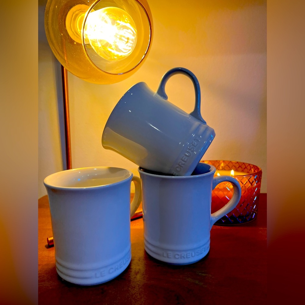 Le Creuset Coffee Mugs set of 3 - White